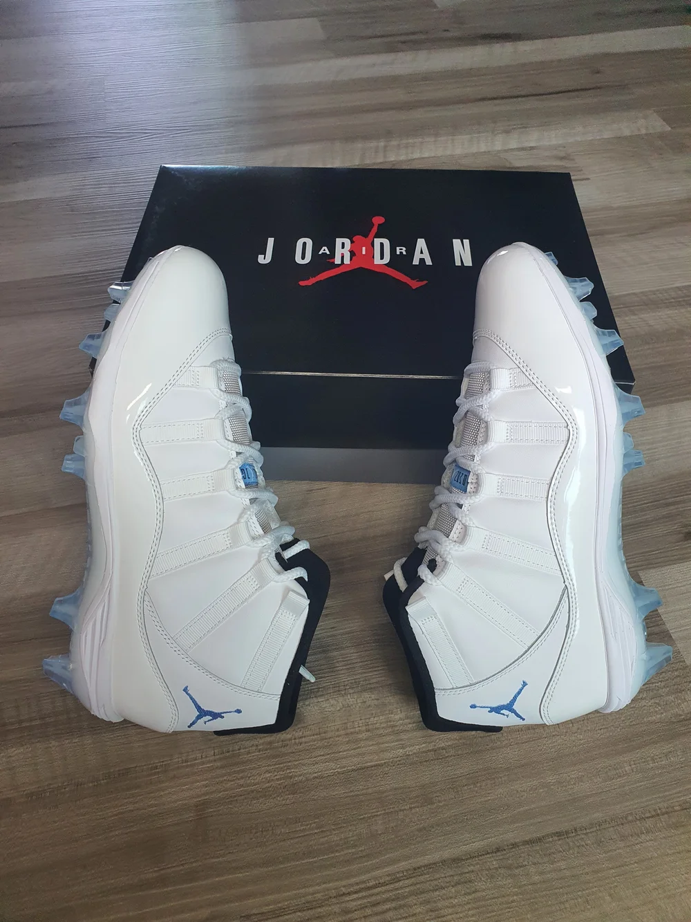 Lot Of 3 Air Jordan 11 Mid TD Football Cleats Legend Blue Mens Sz 10.5 - 9.5 - 8